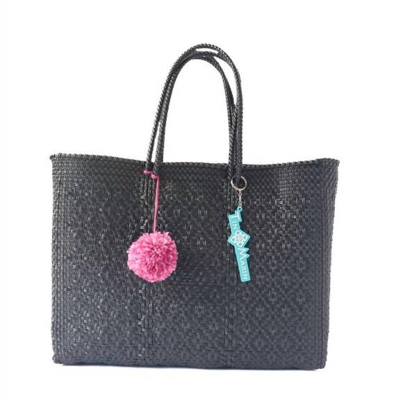 TIN MARIN women's woven super tote bag in black - Picture 1 of 3